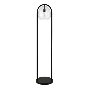 Henn&Hart 14&quot Blackened Bronze Metal/Glass Floor Lamp