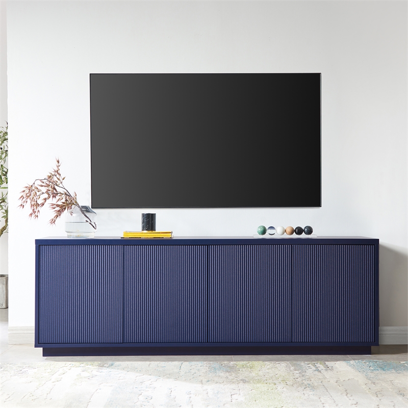 Henn&Hart 4-Shelf Engineered Wood TV Stand for TVs up to 75