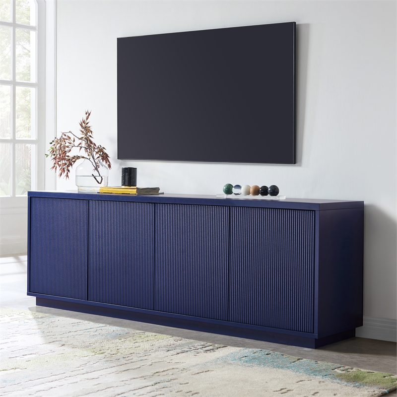 Henn&Hart 4-Shelf Engineered Wood TV Stand for TVs up to 75