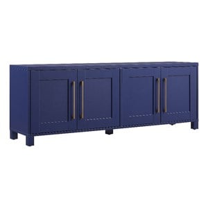 Henn&Hart 2-Cabinet Engineered Wood TV Stand for TVs up to 75&quot in Dark Blue