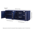 Henn&Hart 4-Door Engineered Wood TV Stand for TVs up to 75