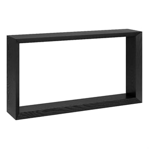 Henn&Hart 55&quot Black Grain MDF Console Table