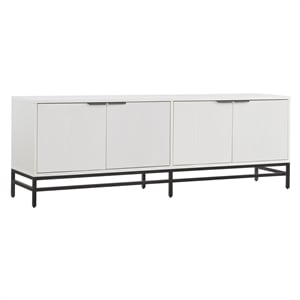 Henn&Hart 70&quot White MDF/Metal TV Stand