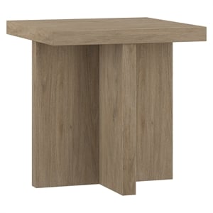 Henn&Hart 22&quot Antiqued Gray Oak MDF Side Table