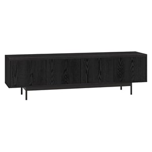 Henn&Hart 69.5&quot Black Grain MDF/Metal TV Stand