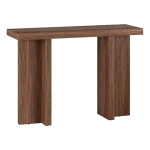 Henn&Hart 42&quot Satin Walnut MDF Console Table