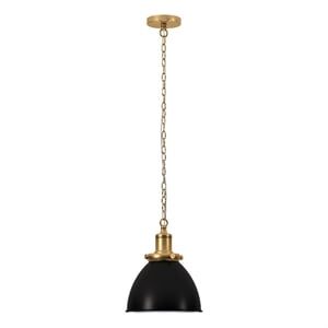 Henn&Hart 12&quot Blackened Bronze/Brass Metal Pendant