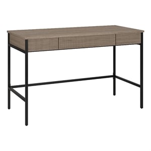 Henn&Hart 47.63&quot Antiqued Gray Oak MDF/PVC/Metal Home Office