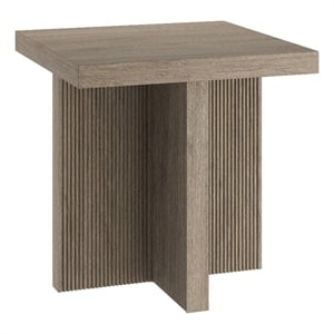 Henn&Hart 22&quot Antiqued Gray Oak MDF Side Table