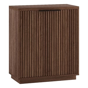 Henn&Hart 27.75&quot Satin Walnut MDF/PVC Accent Cabinet