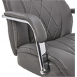 La-Z-Boy Sutherland Bonded Leather Office Chair w/Padded Arms in Moon Rock Gray