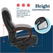 La-Z-Boy Bellamy Executive Office Chair with Memory Foam Black Bonded Leather