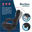 La-Z-Boy Bellamy Executive Office Chair with Memory Foam Black Bonded Leather