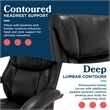La-Z-Boy Bellamy Executive Office Chair with Memory Foam Black Bonded Leather
