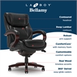 La-Z-Boy Bellamy Executive Office Chair with Memory Foam Black Bonded Leather