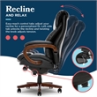 La-Z-Boy Big and Tall Trafford Executive Office Chair Black Bonded Leather