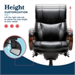 La-Z-Boy Big and Tall Trafford Executive Office Chair Black Bonded Leather