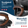 La-Z-Boy Big and Tall Trafford Executive Office Chair Black Bonded Leather
