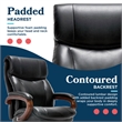 La-Z-Boy Big and Tall Trafford Executive Office Chair Black Bonded Leather