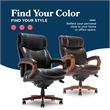 La-Z-Boy Big and Tall Trafford Executive Office Chair Black Bonded Leather