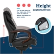 La-Z-Boy Hyland Modern Metal Executive Office Chair Black Bonded Leather