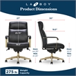 La-Z-Boy Modern Melrose Executive Office Chair Black Bonded Leather