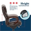 La-Z-Boy Bellamy Executive Office Chair with Memory Foam Brown Bonded Leather