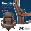La-Z-Boy Delano Big & Tall Executive Office Chair Mahogany Chestnut Brown
