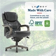 La-Z-Boy Delano Big & Tall Executive Office Chair Weathered Black Bonded Leather