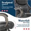 La-Z-Boy Delano Big & Tall Executive Office Chair Weathered Black Bonded Leather