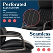 La-Z-Boy High Back Modern Executive Office Chair Vegan PU Leather in Black