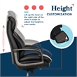 La-Z-Boy High Back Modern Executive Office Chair Vegan PU Leather in Black