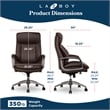 La-Z-Boy Modern Executive Office Chair Vegan PU Leather in Brown
