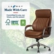 La-Z-Boy Modern Executive Office Chair Vegan PU Leather in Cognac Brown