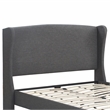 Finch Elmhurst Solid Wood Wing Bed Frame Queen Size in Gray