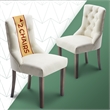 Finch Elmhurst Cream Tufted Dining Chair Set of 2