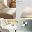 Finch Elmhurst Cream Tufted Dining Chair Set of 2