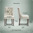 Finch Elmhurst Cream Tufted Dining Chair Set of 2