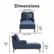 Finch Elmhurst Lounge Chaise Blue