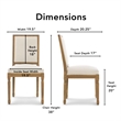 Finch Elmhurst Square Dining Chair Set of 2 Cream