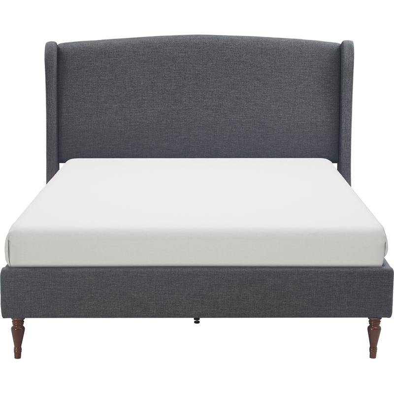 Finch Elmhurst Solid Wood Wing Bed Frame King Size in Gray