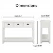 Finch Lockwood Console Table White