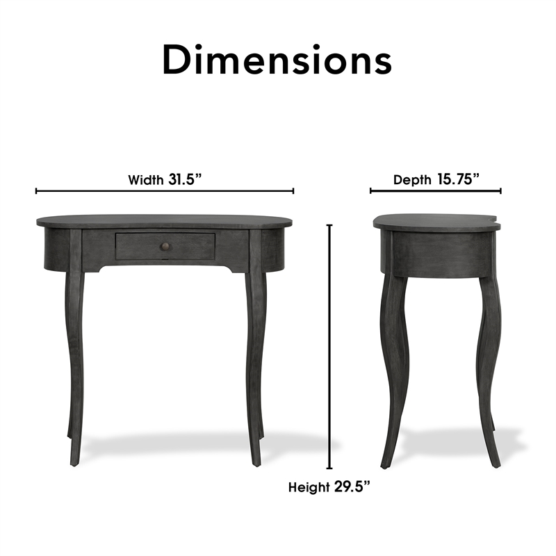 Finch Thaddeus Console Table Dark Gray