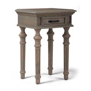 Finch Cassatt 1 Drawer Side Table Gray