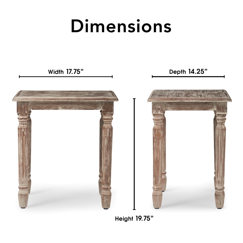 Finch Rothko Side Table Distressed Natural