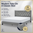 Finch Adler Upholstered Bed Queen Size Grey