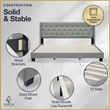 Finch Adler Upholstered Bed King Size Grey