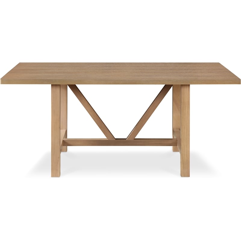 Finch Grant Wood Dining Table in Rustic Beige