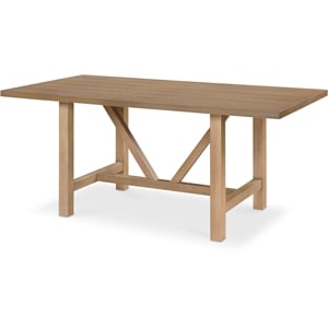 Finch Grant Wood Dining Table in Rustic Beige