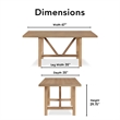Finch Grant Wood Dining Table in Rustic Beige